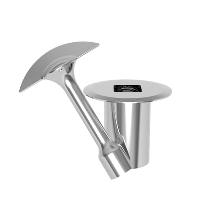 Brasstech Log Lighter Key & Flange in Satin Brass (Pvd) 510/04